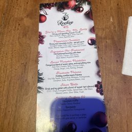 Holiday drink menu