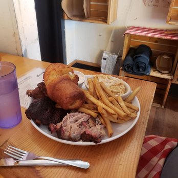 Salt + Smoke - Legit. Trio of wings, pulled pork, ribs! Not my plate but the fans say its the bomb! Go get you some! - Bars Near Me - Saint Louis, Missouri Salt + Smoke - Legit. Trio of wings, pulled pork, ribs! Not my plate but the fans say its the bomb! Go get you some! - Bars Near Me - Saint Louis, Missouri
