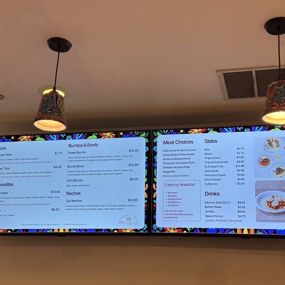El Califas Tacos - Menu board - Mexican Near Me - San Ramon, California El Califas Tacos - Menu board - Mexican Near Me - San Ramon, California