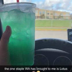 Steph's Expresso - White lotus with green apple, peach and blue raspberry