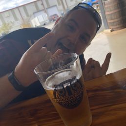 Rocking out with beer!
