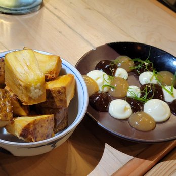 Nami Kaze - Ulu papas fritas with a menagerie of sauces for dipping - Japanese Near Me - Honolulu, Hawaii Nami Kaze - Ulu papas fritas with a menagerie of sauces for dipping - Japanese Near Me - Honolulu, Hawaii