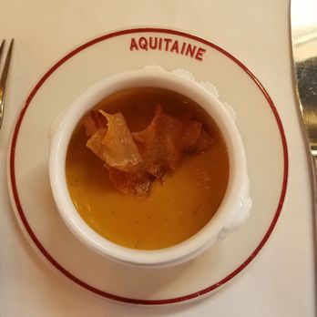 Aquitaine - Butternut Squash Soup - Desserts Near Me - Boston, Massachusetts