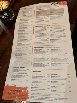 Menu photo 2 Koh Thai Tapas Bournemouth Bournemouth, BMH