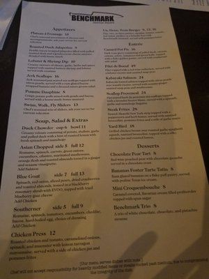 Menu photo 3 Benchmark American Brasserie Texarkana, TX