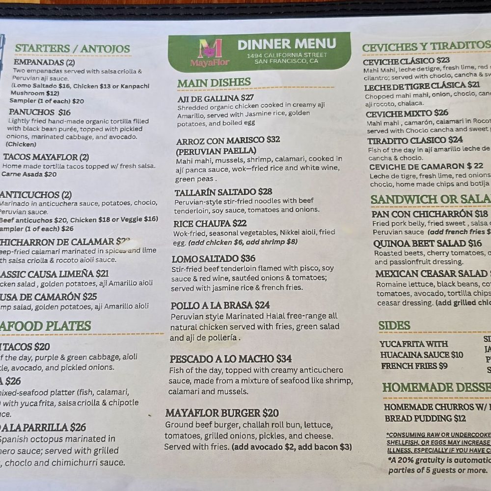 MayaFlor - Food menu - Breakfast & Brunch Near Me - San Francisco, California MayaFlor - Food menu - Breakfast & Brunch Near Me - San Francisco, California