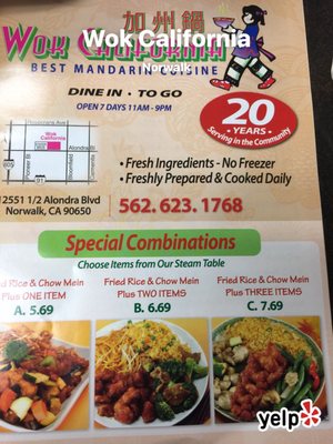 Menu photo 1 Wok California Norwalk, CA