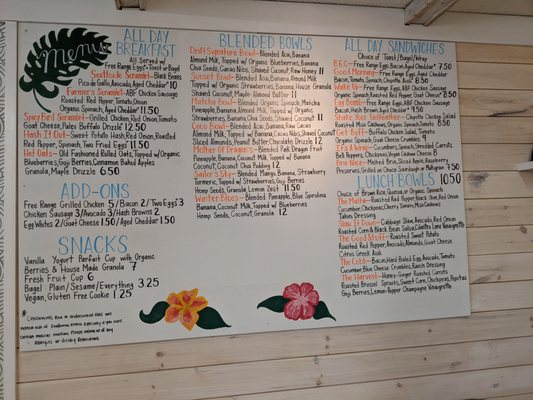 Menu photo 7 Drift Cafe Newport, RI