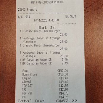 Big Rig - 2 Bacon Cheeseburgers and a Beer - Comfort Food Near Me - Ottawa, Ontario