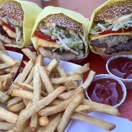 Drive thru burgers and fries