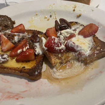 Old Ebbitt Grill - Strawberry French Toast (there are 3, toasts and 2 sausage patties, but I shared with my son before taking the picture) - Bars Near Me - Washington, DC, District of Columbia Old Ebbitt Grill - Strawberry French Toast (there are 3, toasts and 2 sausage patties, but I shared with my son before taking the picture) - Bars Near Me - Washington, DC, District of Columbia