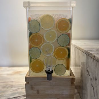 Kimpton Sylvan Hotel - Resharing water with fruit in the lobby - Hotels Near Me - Atlanta, Georgia