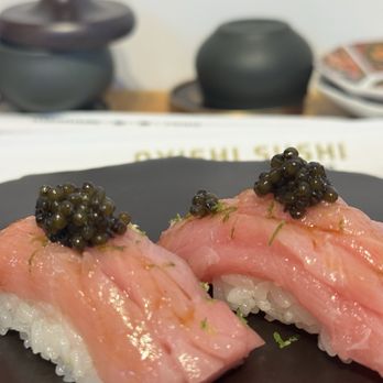 Oyishi Sushi - Toro with some special toppings! - Sushi Bars Near Me - New York, New York Oyishi Sushi - Toro with some special toppings! - Sushi Bars Near Me - New York, New York