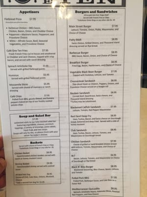 Menu photo 8 Cafe One Ten Oak Hill, WV