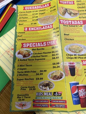 Menu photo 7 Aliberto's Jr Seattle, WA