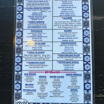 D'Poly Taco Grill & Beer - Menu - Mexican Near Me - El Centro, California