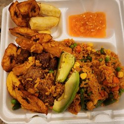The Big Easy - Jollof Rice with plantain, avaco and