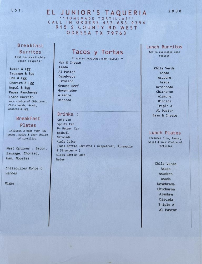 El Juniors Taqueria