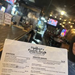 Hatfield's Goode Grub - Menu, dining area