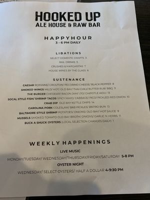 Menu photo 5 Hooked Up Ale House & Raw Bar Millville, DE Menu photo 5 Hooked Up Ale House & Raw Bar Millville, DE