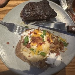 Loaded baked potato and Outback Center-Cut Sirloin*