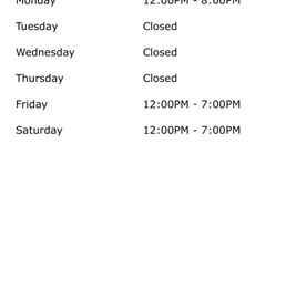 Online days and hours, different than door and sign Online days and hours, different than door and sign