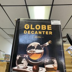 Top Notch DFW - Globe decanter and drinking glass set and stand!!