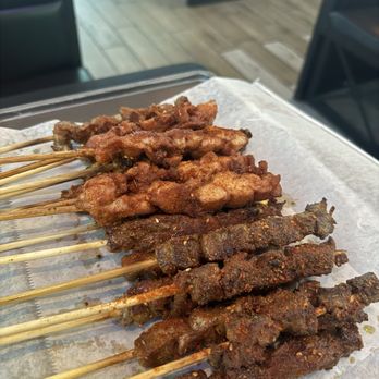 Xinjiang  BBQ - Chicken, lamb and beef skewers all in there - Asian Fusion Near Me - San Diego, California