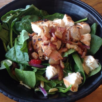 Skip's Kitchen - Baby spinach salad-no blue cheese..$5.99 and add chicken..$3.49 & you have a delicious, perfectly sized and priced lunch salad! - Burgers Near Me - Carmichael, California