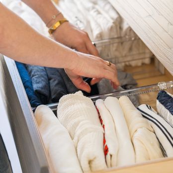 ORG NYC - File folding shirts using drawer dividers - Home Organization Near Me - New York, New York ORG NYC - File folding shirts using drawer dividers - Home Organization Near Me - New York, New York