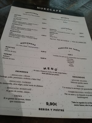 Menu photo 2 Nuezcafé València, V Menu photo 2 Nuezcafé València, V