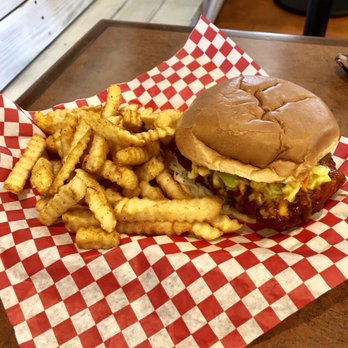 Mrs Chicken - Yardbyrd Sandwich + Crinkle Cut Fries BBQ rub - Chicken Shop Near Me - Phoenix, Arizona Mrs Chicken - Yardbyrd Sandwich + Crinkle Cut Fries BBQ rub - Chicken Shop Near Me - Phoenix, Arizona