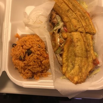 Papa's Cache Sabroso - Chicken Jibarito with Spanish rice - Latin American Near Me - Chicago, Illinois