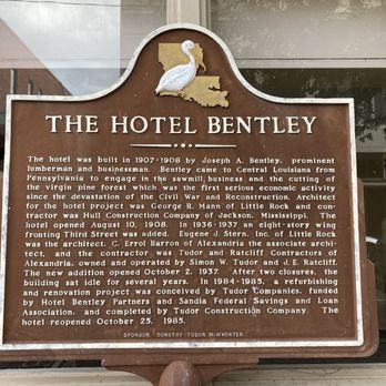 The Hotel Bentley - Historical sign near the street parking. - Hotels Near Me - Alexandria, Louisiana The Hotel Bentley - Historical sign near the street parking. - Hotels Near Me - Alexandria, Louisiana