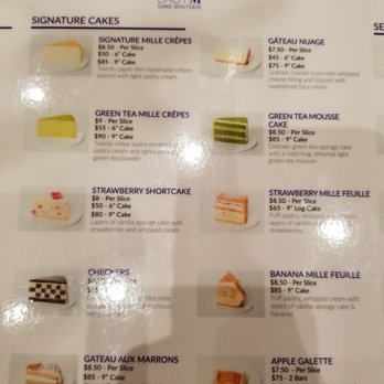 Lady M Cake Boutique - Menu 2 of 3 - Bakeries Near Me - Arcadia, California