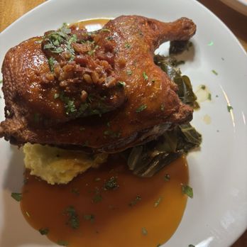 Plank's Tavern on the Water - Roasted half chicken - New American Near Me - St. Joseph, Michigan
