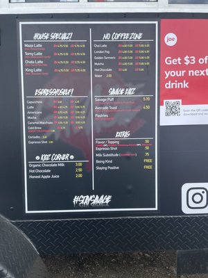 Menu photo 2 Savage Coffee San Antonio, TX