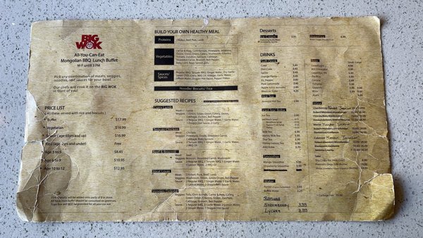 Menu photo 8 Big Wok Mongolian Bar-B-Q Lake Forest, CA