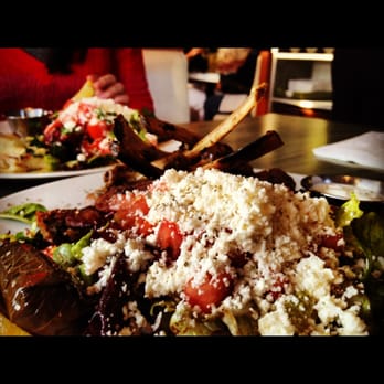 George's Place - Lamb chops over orzo and Greek salad - Breakfast & Brunch Near Me - Cape May, New Jersey George's Place - Lamb chops over orzo and Greek salad - Breakfast & Brunch Near Me - Cape May, New Jersey