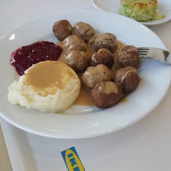IKEA - Swedish meatballs platter from the cafeteria. A side of broccoli potato gratin - Furniture Stores Near Me - Sunrise, Florida
