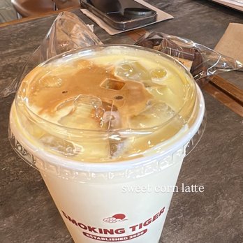 Smoking Tiger Coffee Lab - Sweet Corn Latte - Coffee & Tea Near Me - Whittier, California Smoking Tiger Coffee Lab - Sweet Corn Latte - Coffee & Tea Near Me - Whittier, California