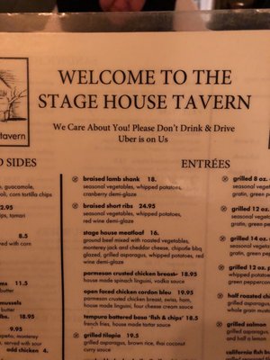 Menu photo 8 Stage House Tavern Scotch Plains, NJ Menu photo 8 Stage House Tavern Scotch Plains, NJ