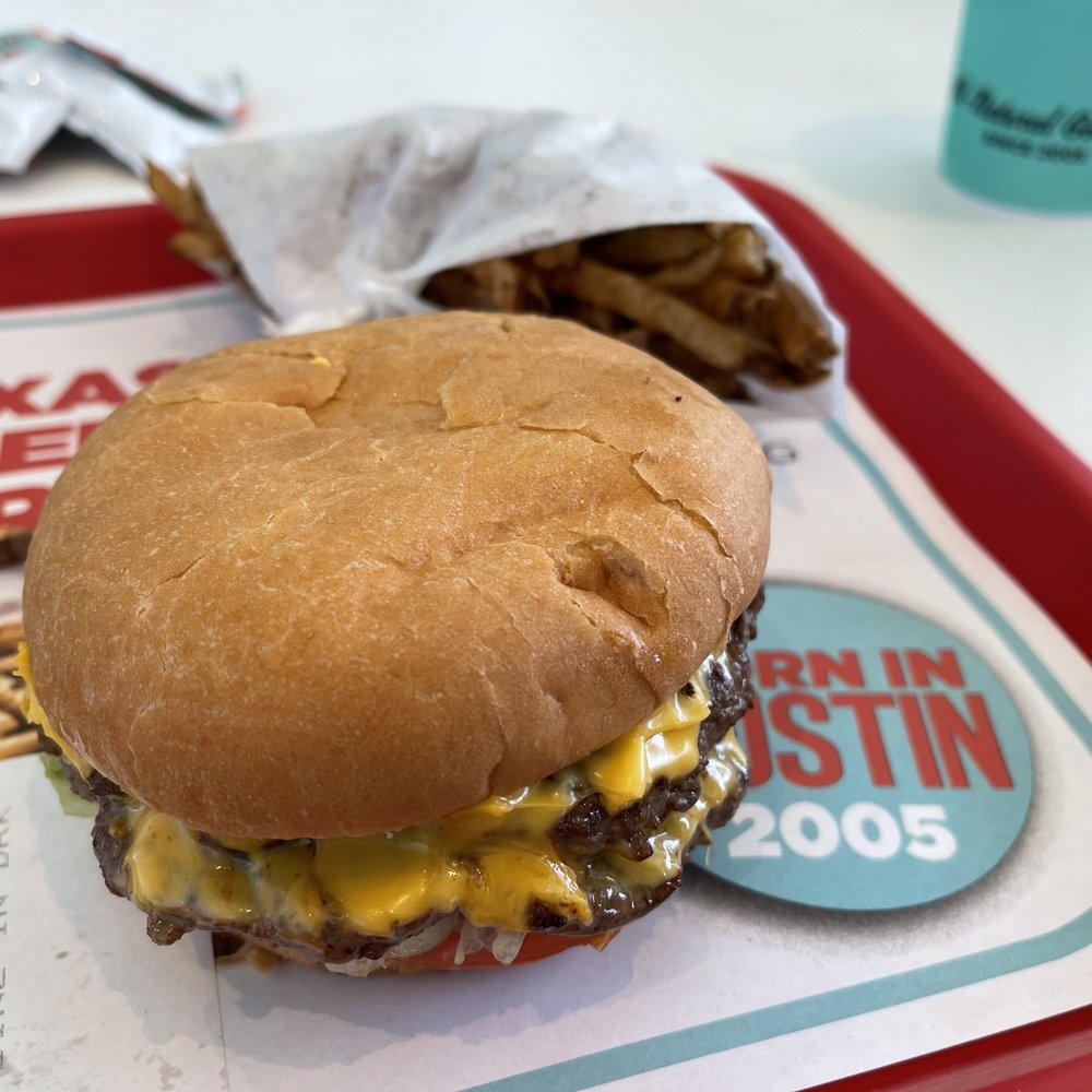 P. Terry's Burger Stand - Double Cheeseburger - Fast Food Near Me - Georgetown, Texas P. Terry's Burger Stand - Double Cheeseburger - Fast Food Near Me - Georgetown, Texas