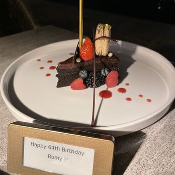 Rockwood Grill - They gave my husband this treat and the birthday message readily available on the table. - American Near Me - Palm Desert, California Rockwood Grill - They gave my husband this treat and the birthday message readily available on the table. - American Near Me - Palm Desert, California