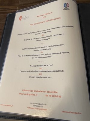 Menu photo 2 Opaline Lyon, 69