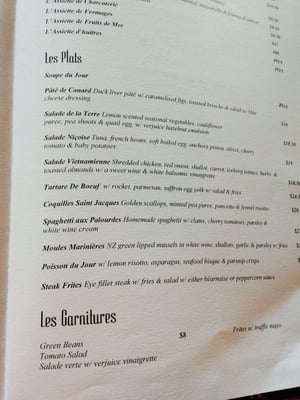 Menu photo 3 La Fourchette St. Heliers, AUK