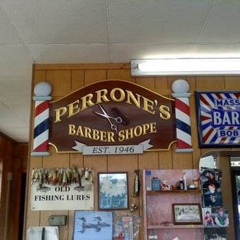 Perrone's Barber Shop - A really nice hand carved sign letting you know we have been est. since 1946 - Barbers Near Me - Shrewsbury, Massachusetts Perrone's Barber Shop - A really nice hand carved sign letting you know we have been est. since 1946 - Barbers Near Me - Shrewsbury, Massachusetts