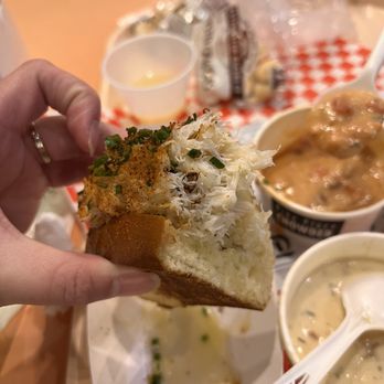 Pike Place Chowder - 1/4th pound Connecticut-Style Dungeness Crab Roll - Served Warm - Seafood Near Me - Seattle, Washington