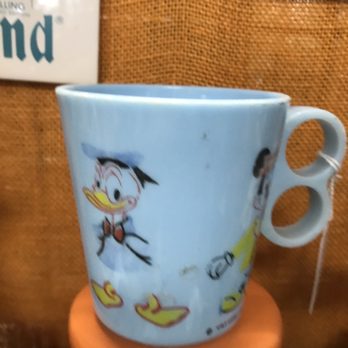 Vintage Pleasures - Old Disney Mickey and Donald plastic cup - Antiques Near Me - Fillmore, California
