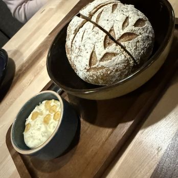 Barbacana - Delicious sourdough bread (it's smaller than you think but was still filling) - Seafood Near Me - Houston, Texas Barbacana - Delicious sourdough bread (it's smaller than you think but was still filling) - Seafood Near Me - Houston, Texas